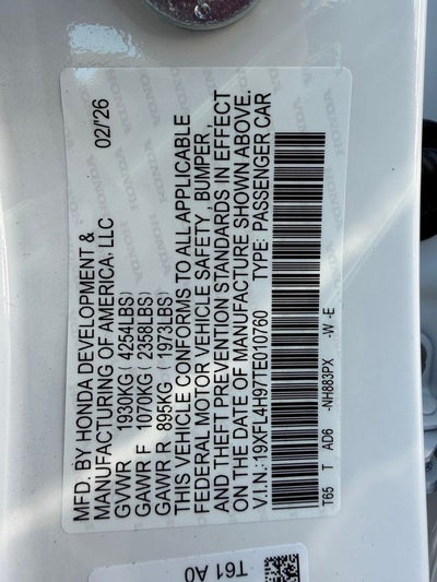 2026 Honda Civic Hybrid Sport Touring