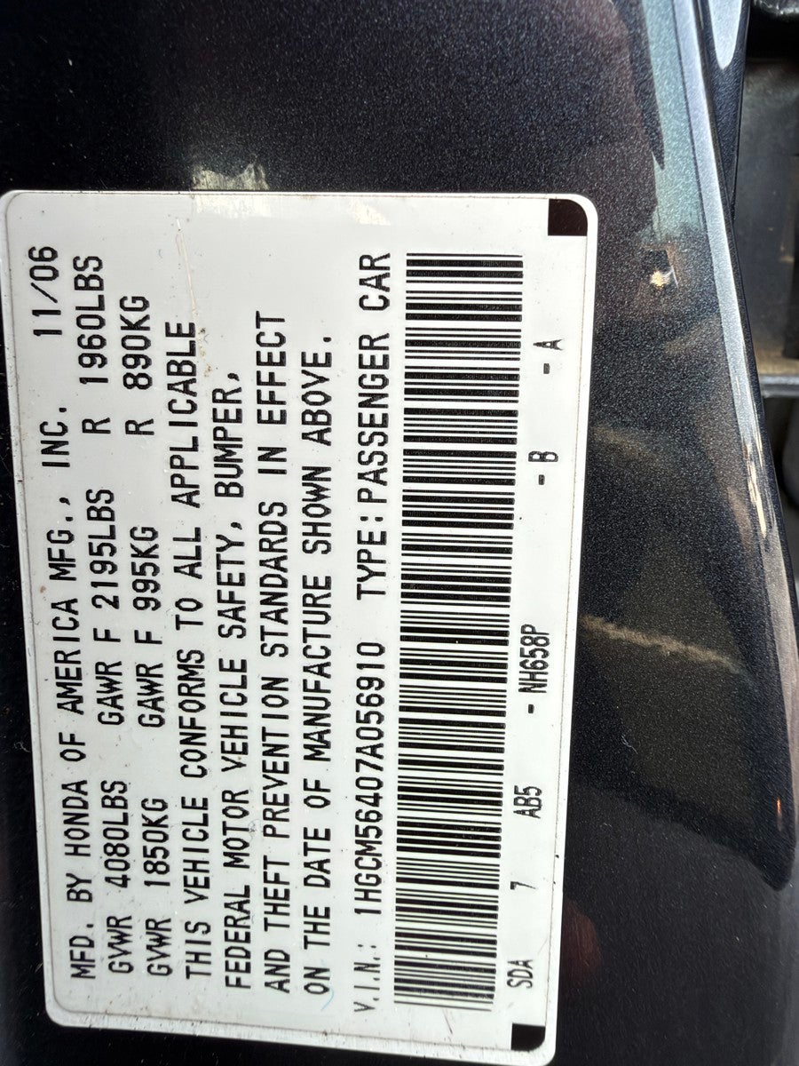 2007 Honda Accord LX 2.4