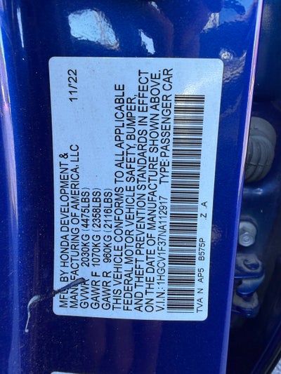 2022 Honda Accord Sport