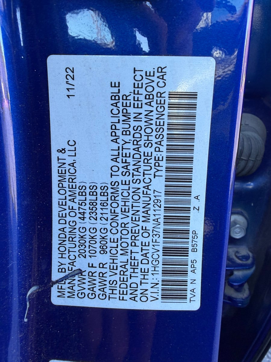 2022 Honda Accord Sport