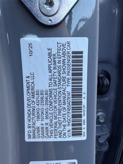 2025 Honda Accord SE