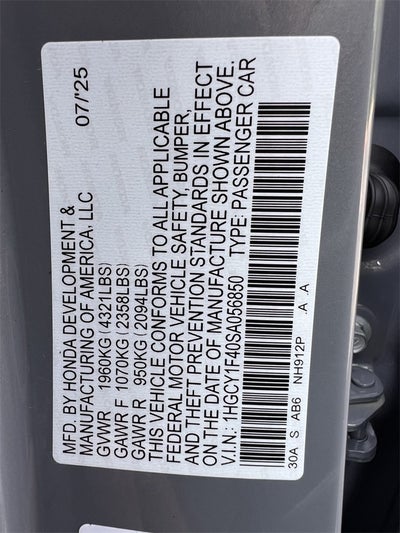 2025 Honda Accord SE