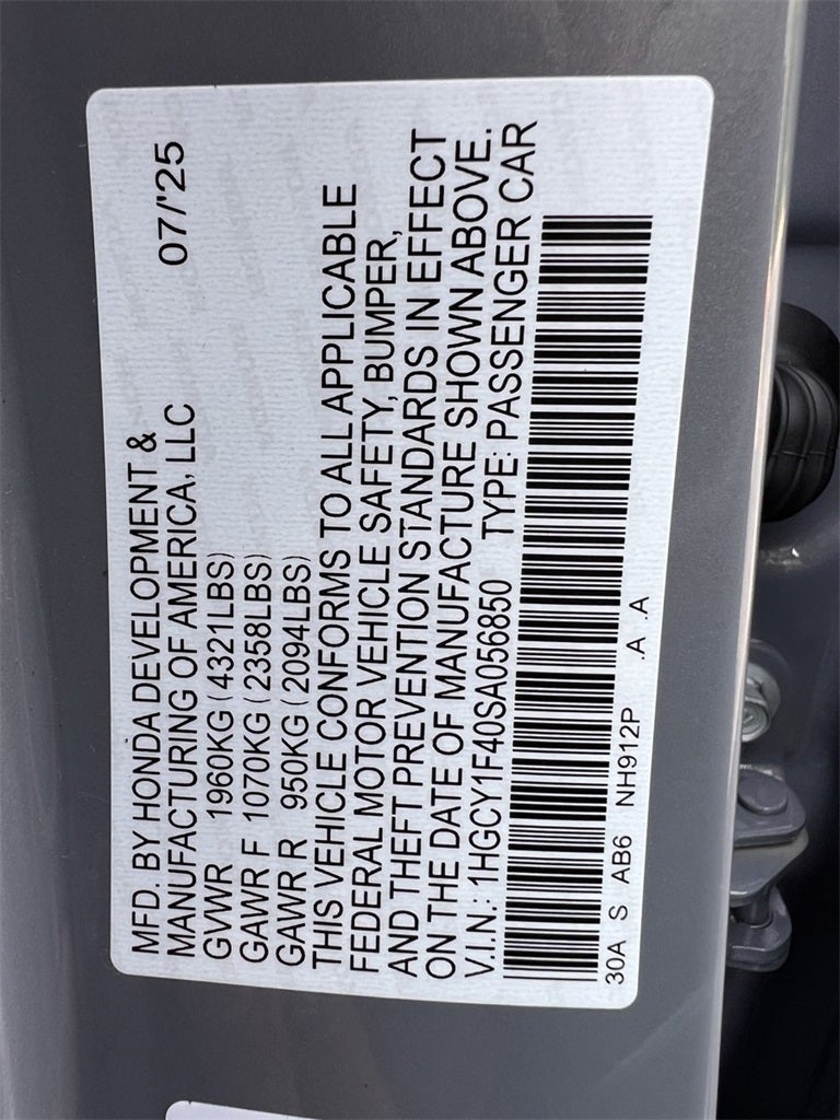 2025 Honda Accord SE