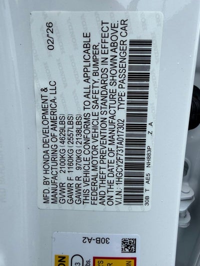 2026 Honda Accord Hybrid Sport
