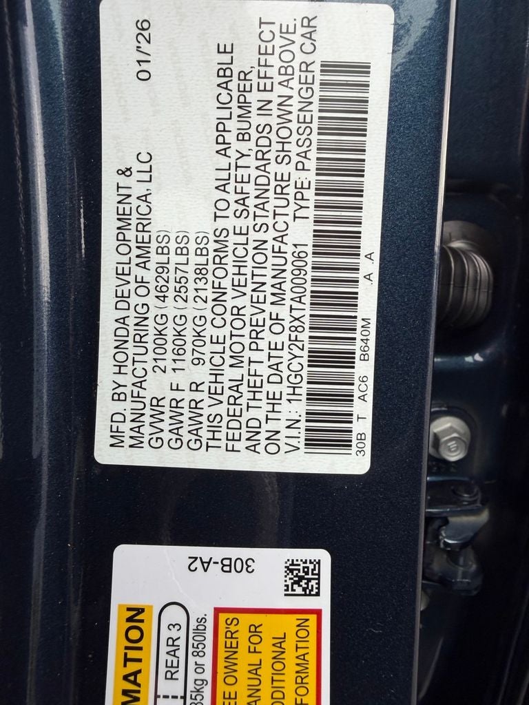 2026 Honda Accord Hybrid Touring