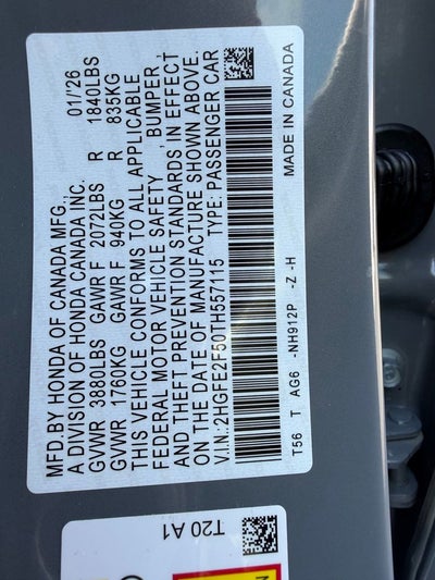 2026 Honda Civic Sport