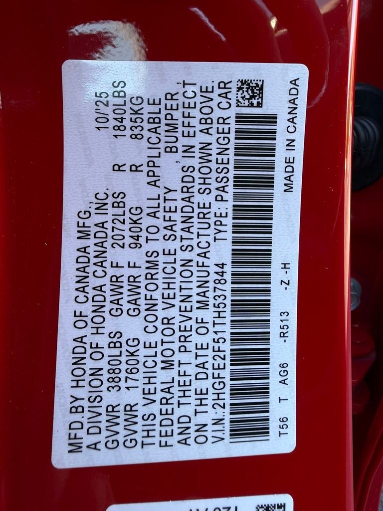 2026 Honda Civic Sport