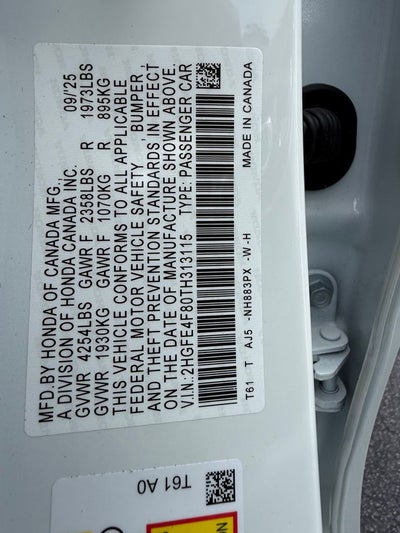 2026 Honda Civic Hybrid Sport Touring