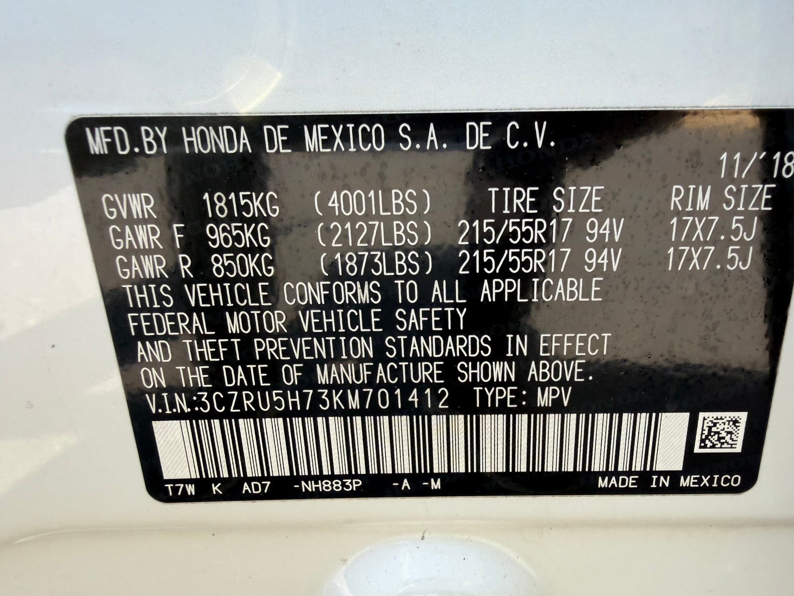 2019 Honda HR-V EX-L