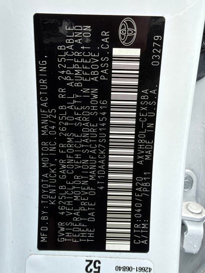 2025 Toyota Camry SE