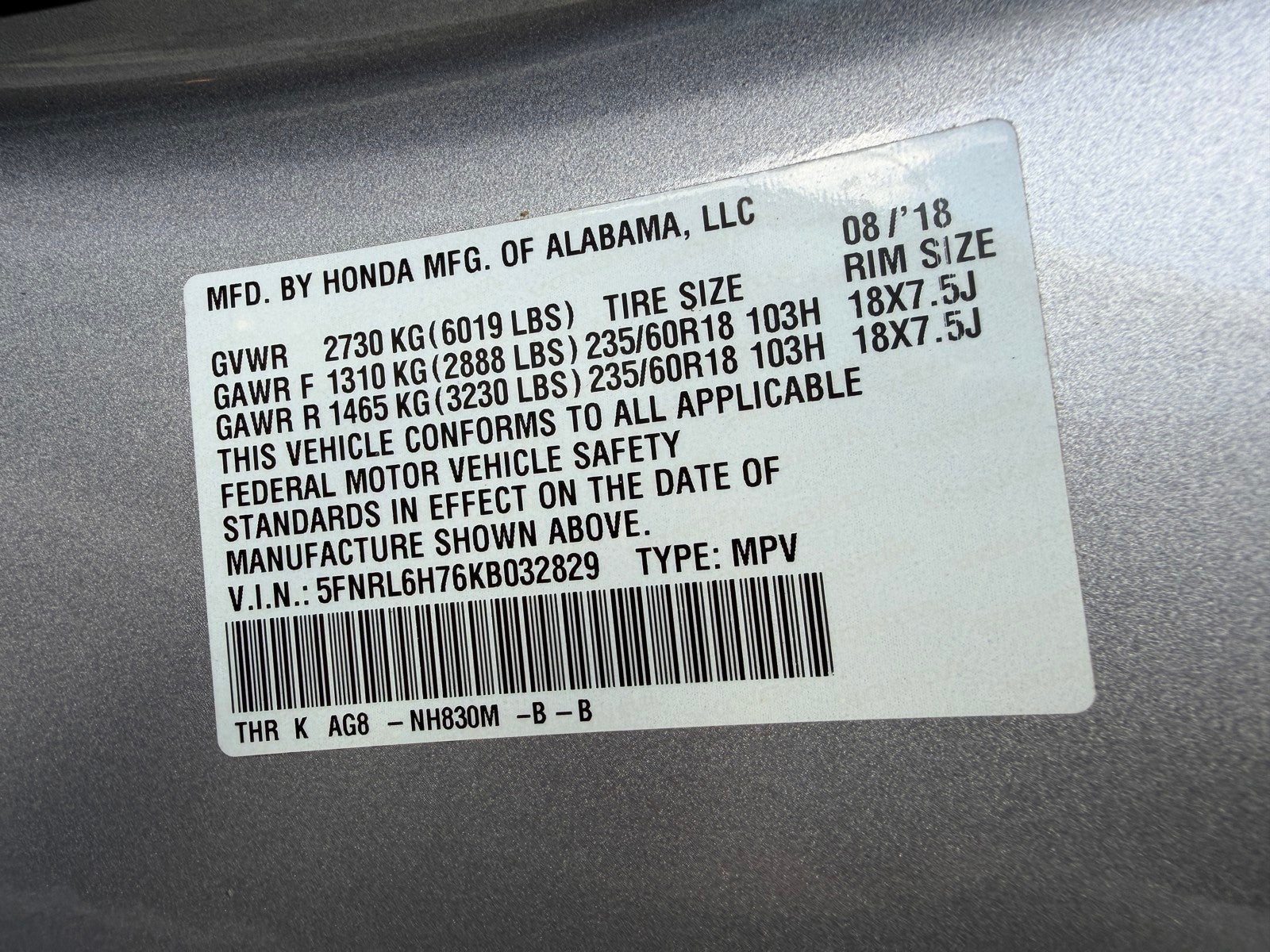 2019 Honda Odyssey EX-L
