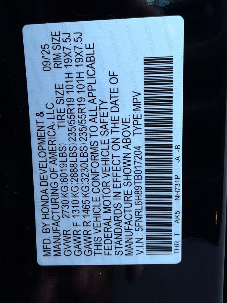 2026 Honda Odyssey Touring