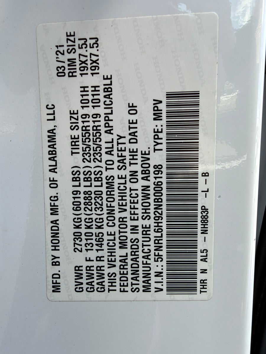 2022 Honda Odyssey Elite