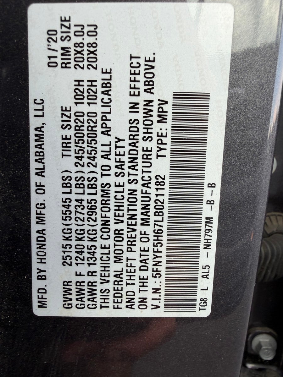 2020 Honda Pilot Touring 7 Passenger