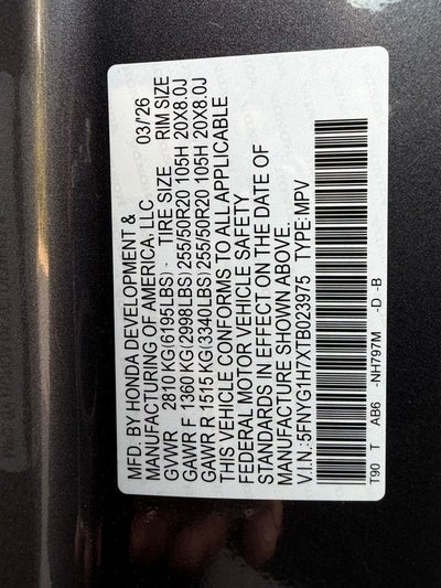 2026 Honda Pilot Touring