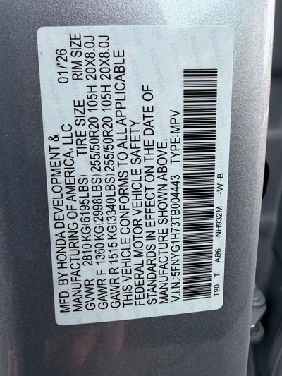 2026 Honda Pilot Touring