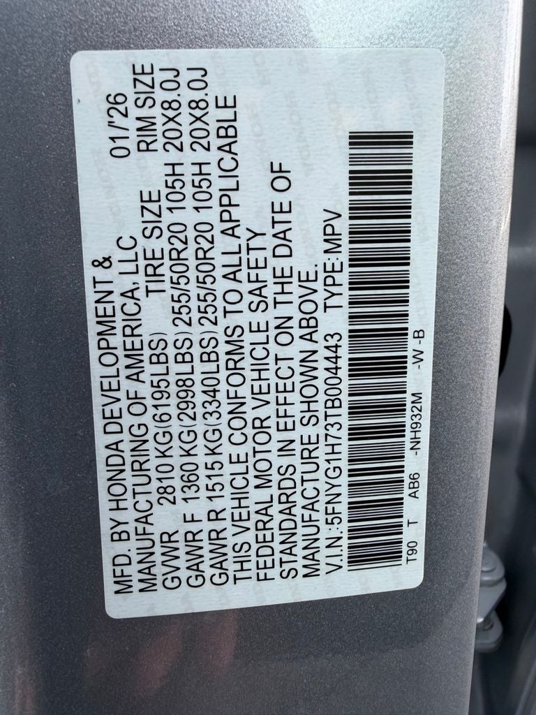 2026 Honda Pilot Touring