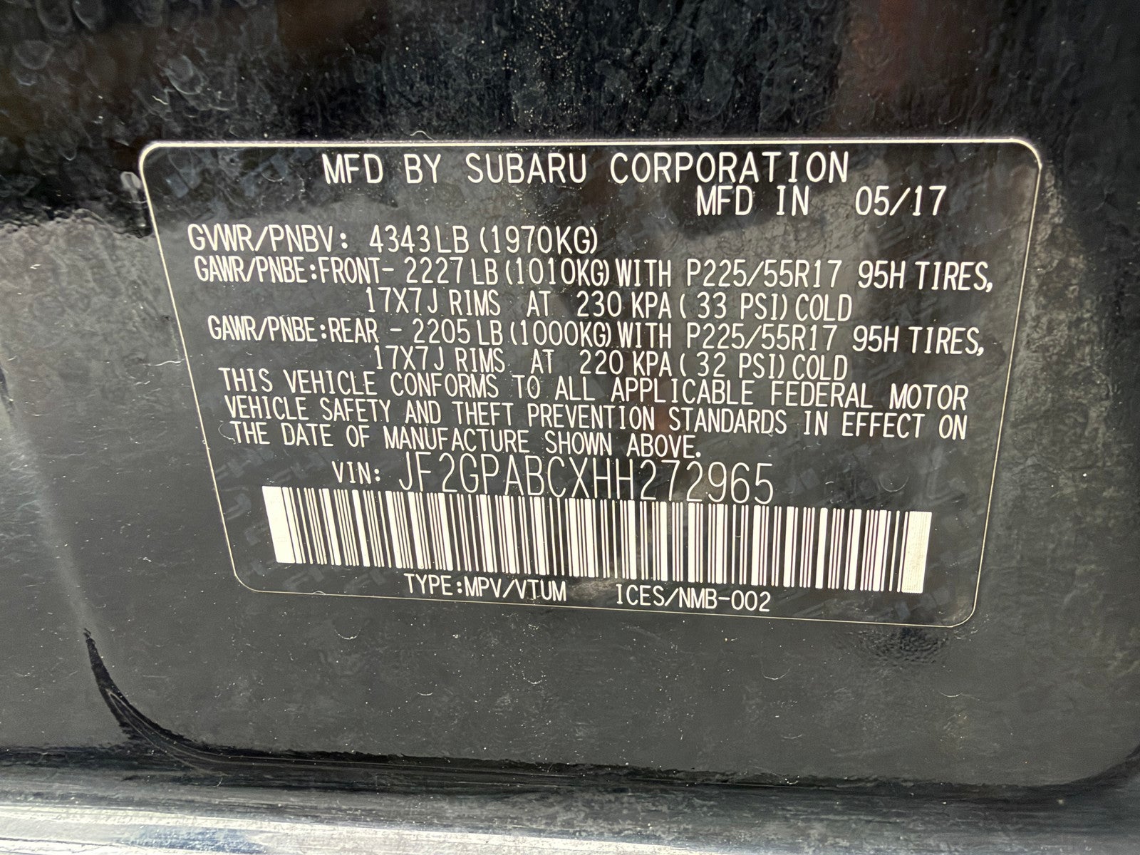 2017 Subaru Crosstrek 2.0i Premium